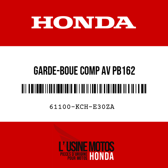 image de 61100-KCH-E30ZA GARDE-BOUE COMP AV PB162 