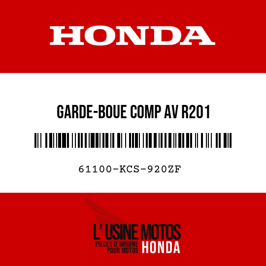 image de 61100-KCS-920ZF GARDE-BOUE COMP AV R201 