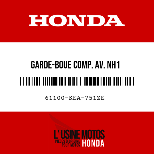 image de 61100-KEA-751ZE GARDE-BOUE COMP. AV. NH1 