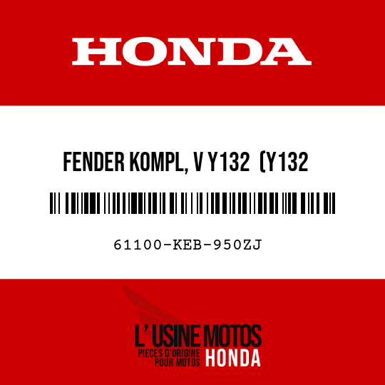 image de 61100-KEB-950ZJ FENDER KOMPL, V Y132  (Y132 SCHNABEL-GELB)