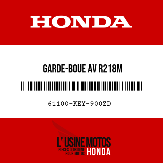 image de 61100-KEY-900ZD GARDE-BOUE AV R218M 