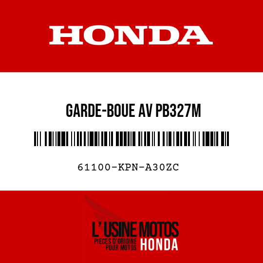 image de 61100-KPN-A30ZC GARDE-BOUE AV PB327M