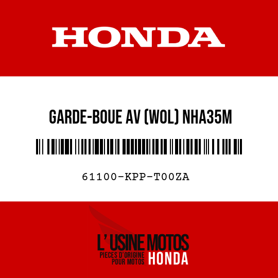 image de 61100-KPP-T00ZA GARDE-BOUE AV (WOL) NHA35M