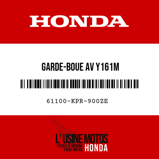 image de 61100-KPR-900ZE GARDE-BOUE AV Y161M 
