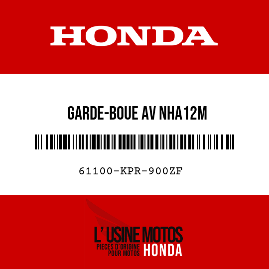 image de 61100-KPR-900ZF GARDE-BOUE AV NHA12M 