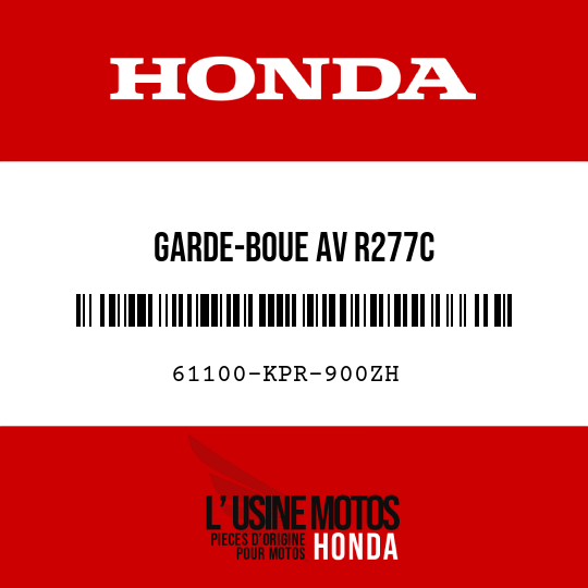 image de 61100-KPR-900ZH GARDE-BOUE AV R277C 