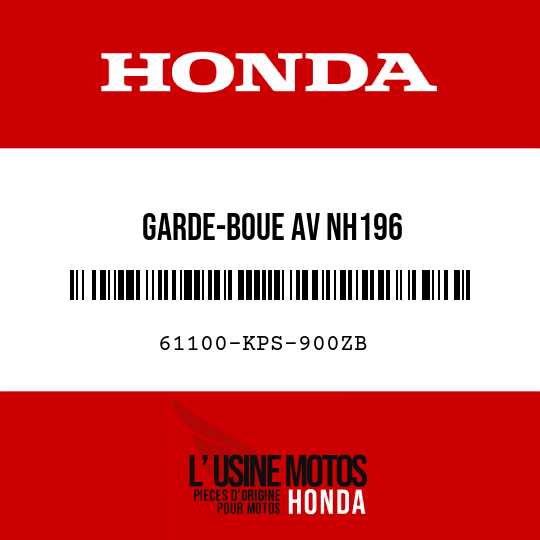 image de 61100-KPS-900ZB GARDE-BOUE AV NH196 