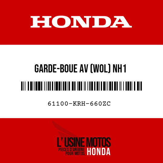 image de 61100-KRH-660ZC GARDE-BOUE AV (WOL) NH1