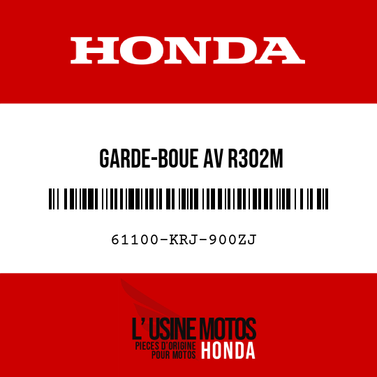 image de 61100-KRJ-900ZJ GARDE-BOUE AV R302M 