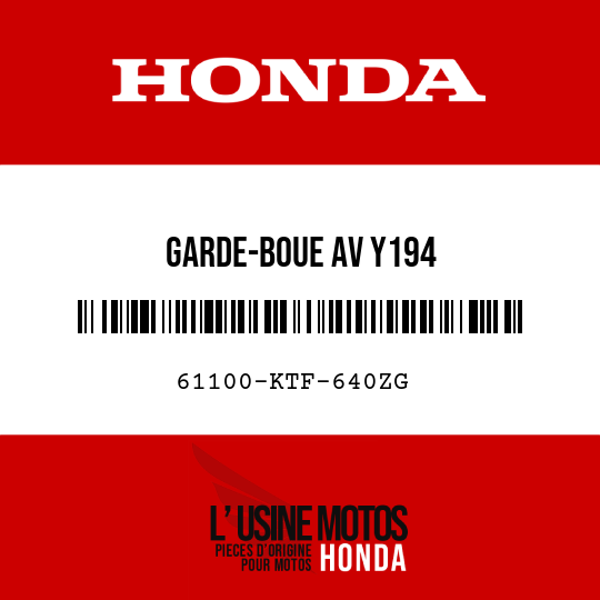 image de 61100-KTF-640ZG GARDE-BOUE AV Y194 