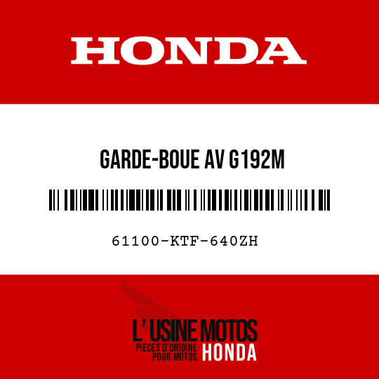 image de 61100-KTF-640ZH GARDE-BOUE AV G192M 