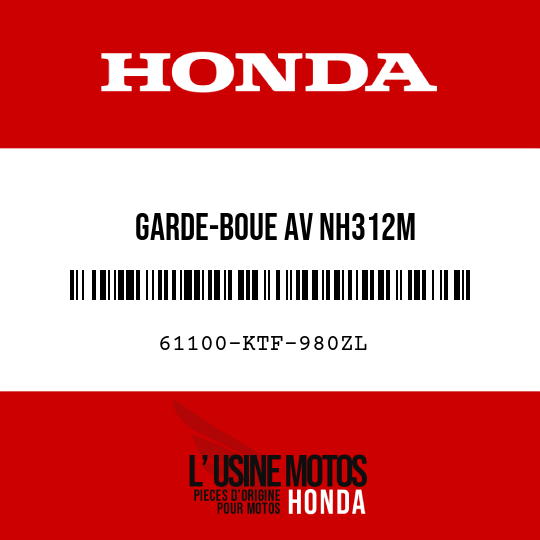 image de 61100-KTF-980ZL GARDE-BOUE AV NH312M