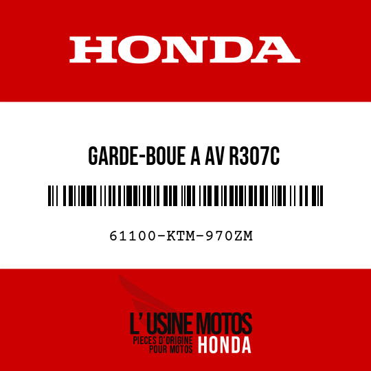 image de 61100-KTM-970ZM GARDE-BOUE A AV R307C 