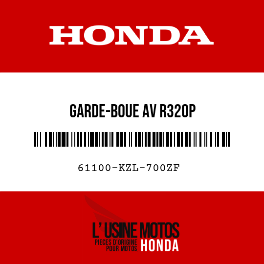 image de 61100-KZL-700ZF GARDE-BOUE AV R320P