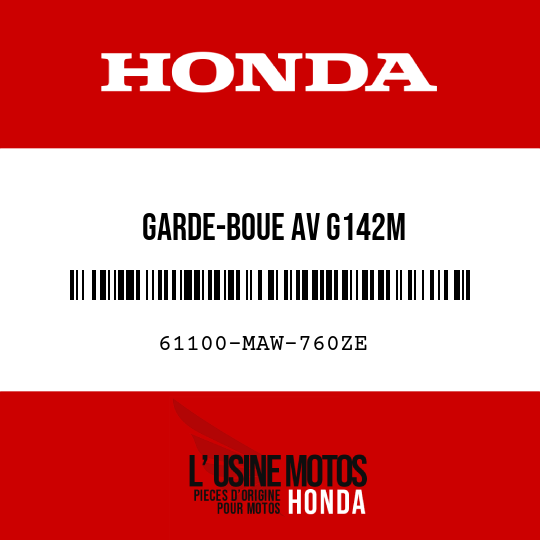 image de 61100-MAW-760ZE GARDE-BOUE AV G142M 