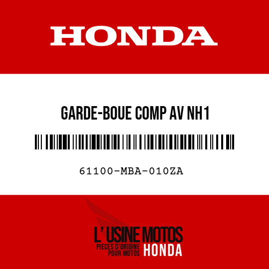 image de 61100-MBA-010ZA GARDE-BOUE COMP AV NH1 