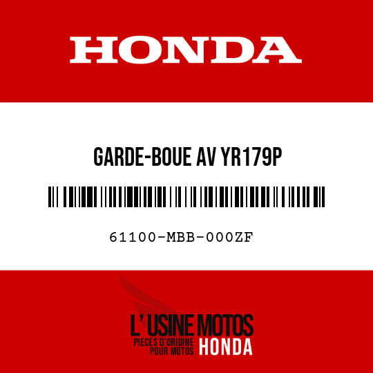 image de 61100-MBB-000ZF GARDE-BOUE AV YR179P 