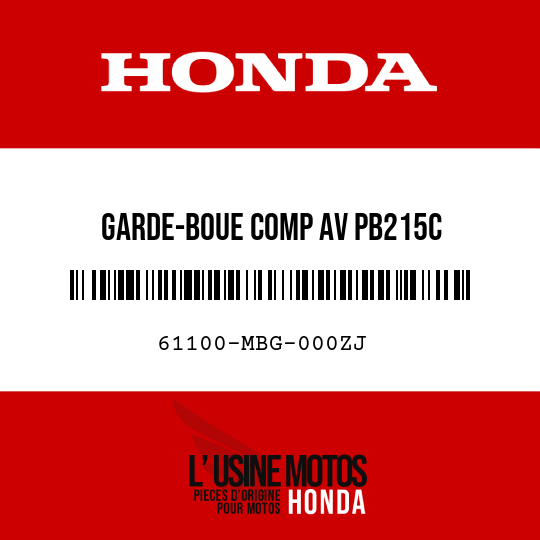 image de 61100-MBG-000ZJ GARDE-BOUE COMP AV PB215C 