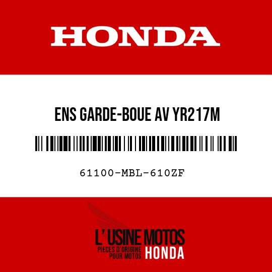image de 61100-MBL-610ZF ENS GARDE-BOUE AV YR217M 