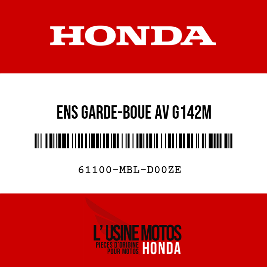 image de 61100-MBL-D00ZE ENS GARDE-BOUE AV G142M 