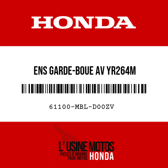 image de 61100-MBL-D00ZV ENS GARDE-BOUE AV YR264M 