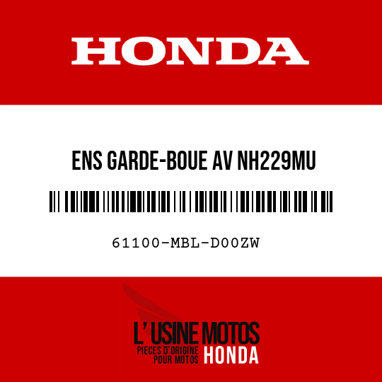 image de 61100-MBL-D00ZW ENS GARDE-BOUE AV NH229MU 
