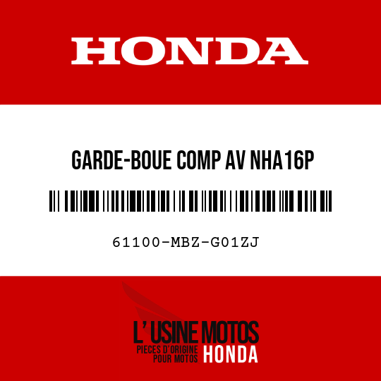 image de 61100-MBZ-G01ZJ GARDE-BOUE COMP AV NHA16P