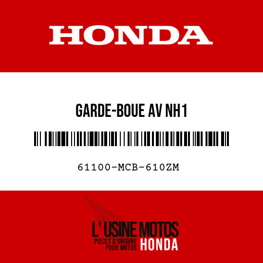 image de 61100-MCB-610ZM GARDE-BOUE AV NH1 