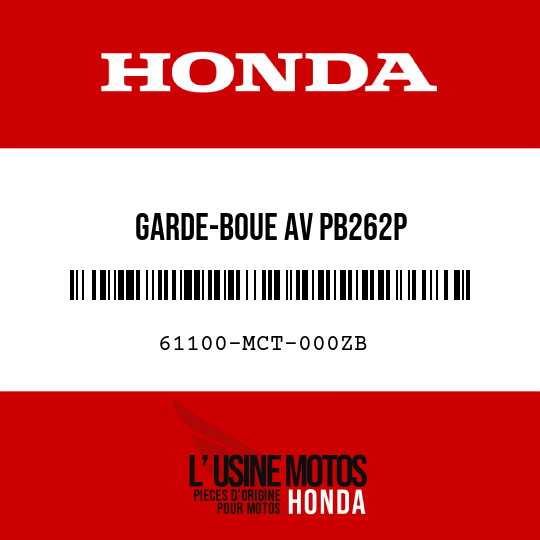 image de 61100-MCT-000ZB GARDE-BOUE AV PB262P 