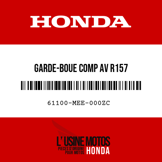 image de 61100-MEE-000ZC GARDE-BOUE COMP AV R157 