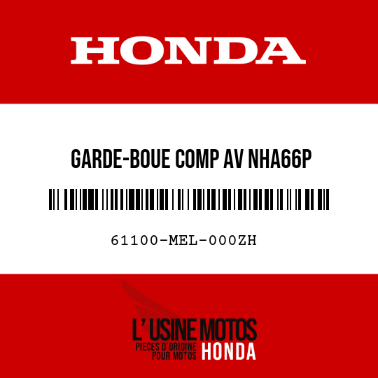 image de 61100-MEL-000ZH GARDE-BOUE COMP AV NHA66P