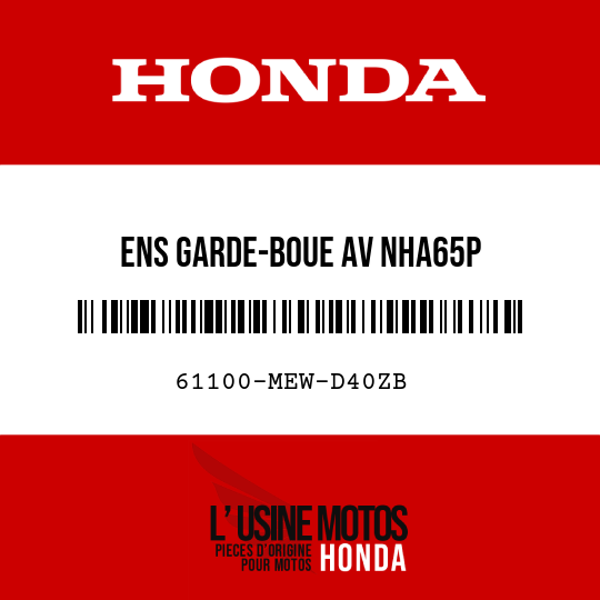 image de 61100-MEW-D40ZB ENS GARDE-BOUE AV NHA65P