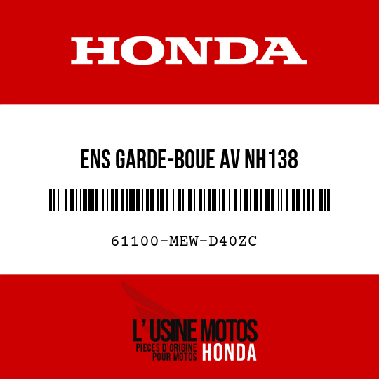image de 61100-MEW-D40ZC ENS GARDE-BOUE AV NH138