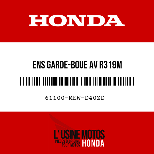 image de 61100-MEW-D40ZD ENS GARDE-BOUE AV R319M