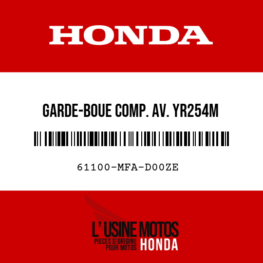 image de 61100-MFA-D00ZE GARDE-BOUE COMP. AV. YR254M 
