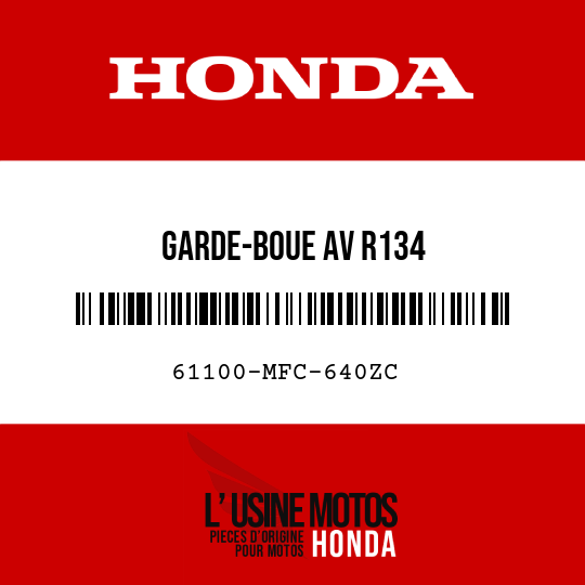 image de 61100-MFC-640ZC GARDE-BOUE AV R134 