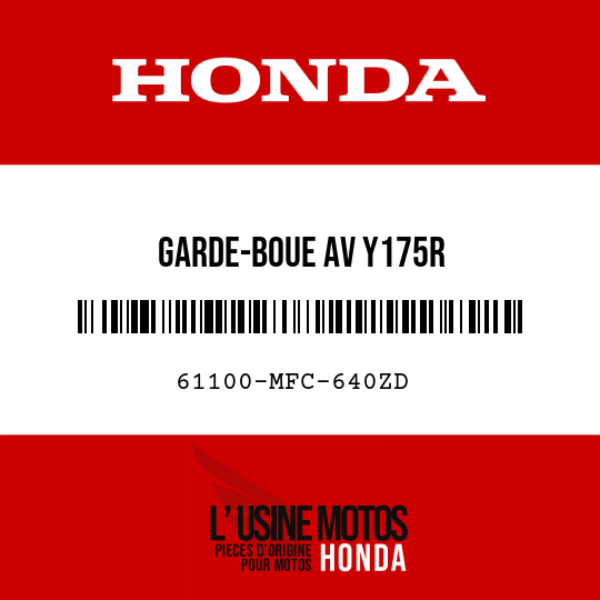 image de 61100-MFC-640ZD GARDE-BOUE AV Y175R 