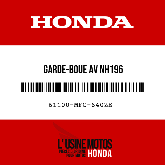 image de 61100-MFC-640ZE GARDE-BOUE AV NH196 