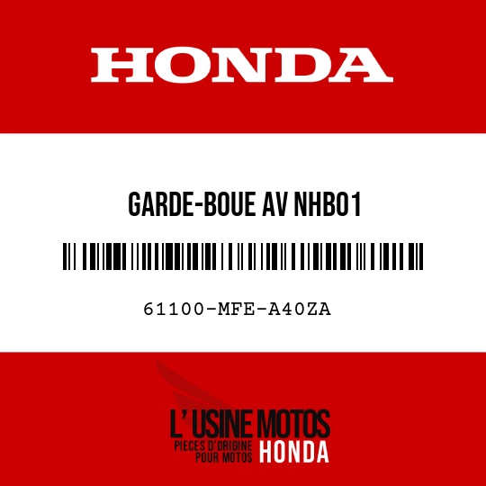 image de 61100-MFE-A40ZA GARDE-BOUE AV NHB01