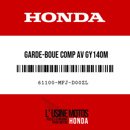 image de 61100-MFJ-D00ZL GARDE-BOUE COMP AV GY140M