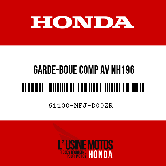 image de 61100-MFJ-D00ZR GARDE-BOUE COMP AV NH196