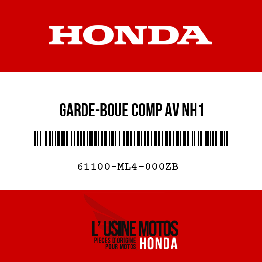 image de 61100-ML4-000ZB GARDE-BOUE COMP AV NH1 