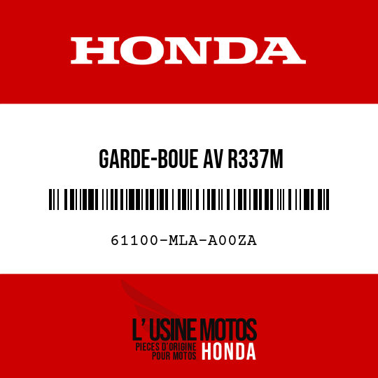 image de 61100-MLA-A00ZA GARDE-BOUE AV R337M
