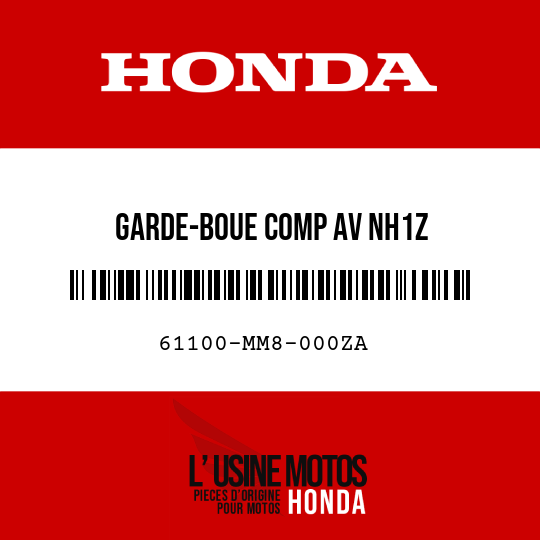 image de 61100-MM8-000ZA GARDE-BOUE COMP AV NH1Z 