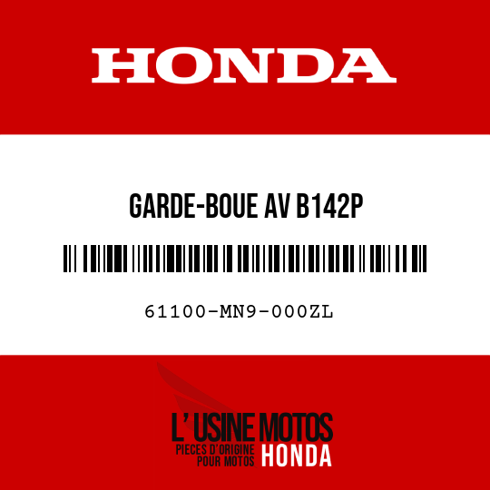 image de 61100-MN9-000ZL GARDE-BOUE AV B142P 