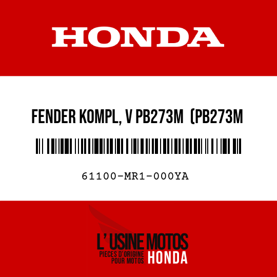 image de 61100-MR1-000YA FENDER KOMPL, V PB273M  (PB273M SAHARA BLAU-METALLIC)