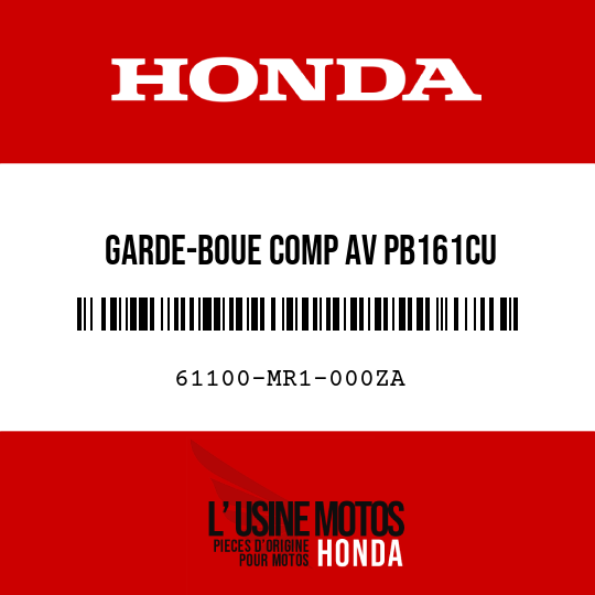image de 61100-MR1-000ZA GARDE-BOUE COMP AV PB161CU 