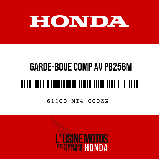 image de 61100-MT4-000ZG GARDE-BOUE COMP AV PB256M 