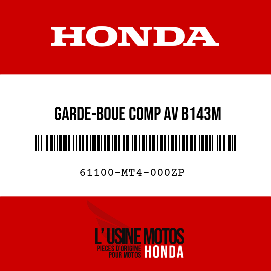 image de 61100-MT4-000ZP GARDE-BOUE COMP AV B143M 
