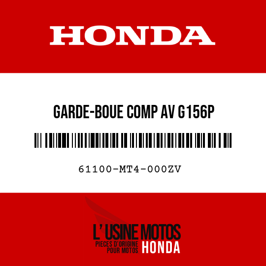 image de 61100-MT4-000ZV GARDE-BOUE COMP AV G156P 